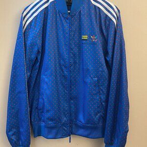 Pharrell Williams x Adidas Jacket Bomber Blue Polka Dot Medium